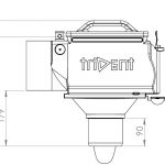Tankfilter met skimmeroverloop tot 450m² dakoppervlak Trident 450 Tankfilter voor regenwater