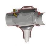 Tankfilter met skimmeroverloop tot 450m² dakoppervlak Trident 450 Tankfilter voor regenwater
