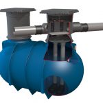 VARITANK FILTER 1.650 Filterschacht mit Trident Filterbox für 1.650 m² Dachfläche GEP regenwater filter voor GEP Varitanks voor regenwater