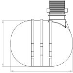 BLUELINE VARITANK 450 Regenwassertank aus Kunststoff mit Regenwasserfilter