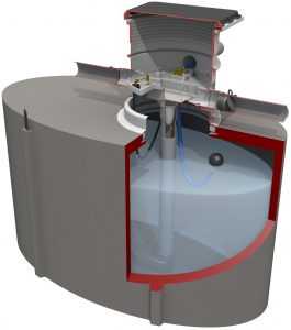 VARITANK FILTER 150/325 Filterschacht mit Trident filtertechnologie für 325 m² Dachfläche Regenwasser filtern Varitank beton
