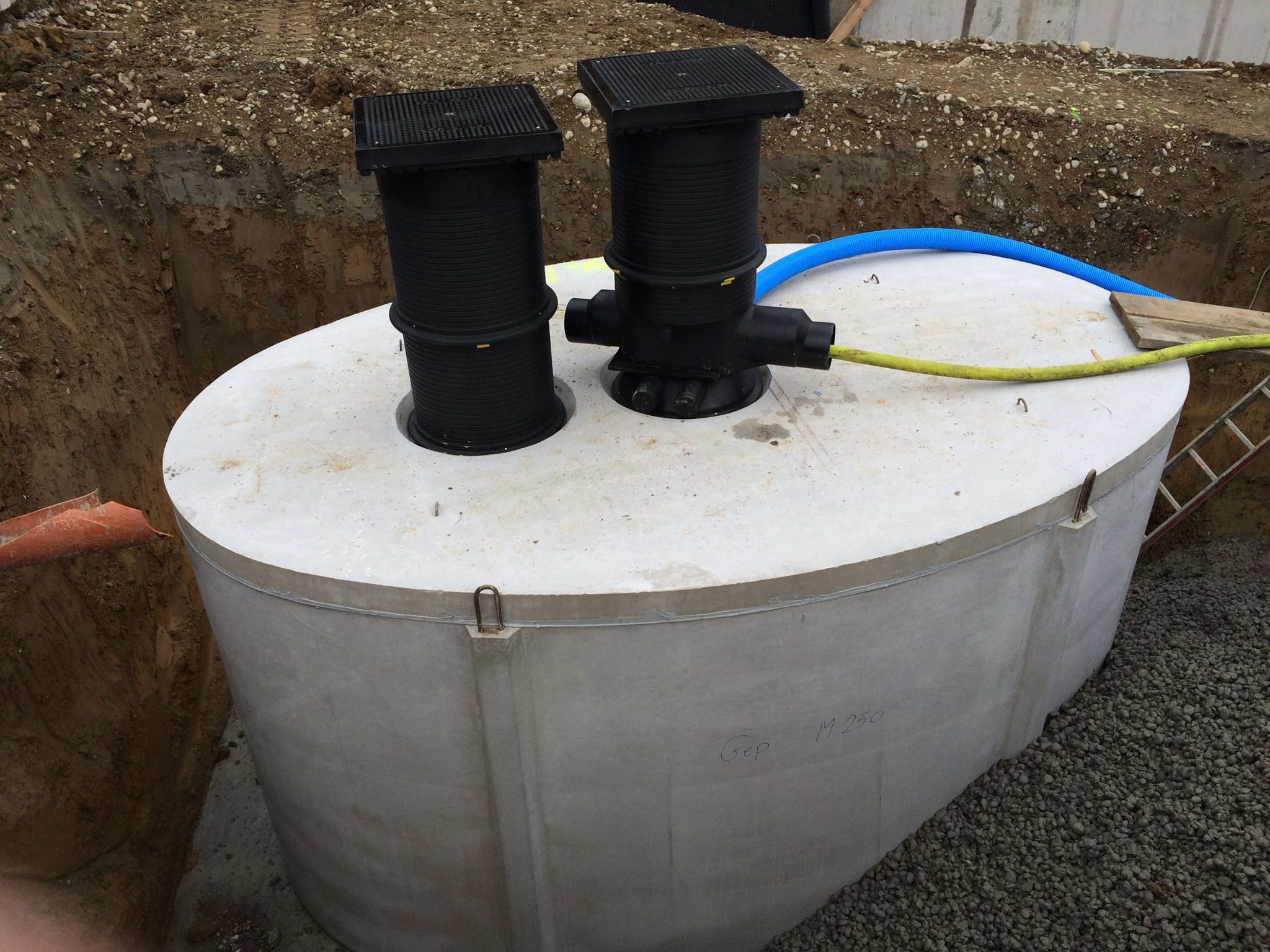 regenwassertank installation