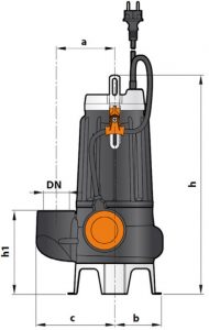 Schmutzwasserpumpe für Abwasser SB – 8/35 1F Dompelpomp voor afvalwater type SB