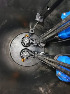 Pumpenschacht Wasteline Pro 750 Liter für Abwasser Hebeanlagen Spezial eingebaut