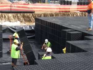 Versickerungsmodul für Regenwasser 125 Liter Infiltratiebox om regenwater en hemelwater af te koppelen