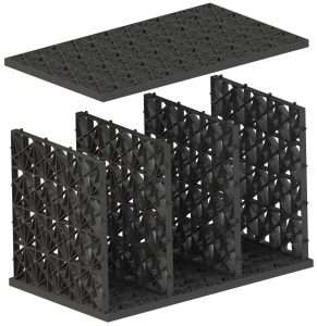 Versickerungsmodul für Regenwasser 125 Liter Infiltratiebox om regenwater en hemelwater af te koppelen