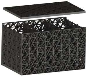 Versickerungsmodul für Regenwasser 125 Liter Infiltratiebox om regenwater en hemelwater af te koppelen