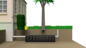 Versickerungsmodul für Regenwasser 125 Liter Infiltratiebox om regenwater en hemelwater af te koppelen