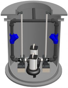 Pumpenschacht Wasteline Pro 750 Liter für Abwasser Pompput Pro voor afvalwater