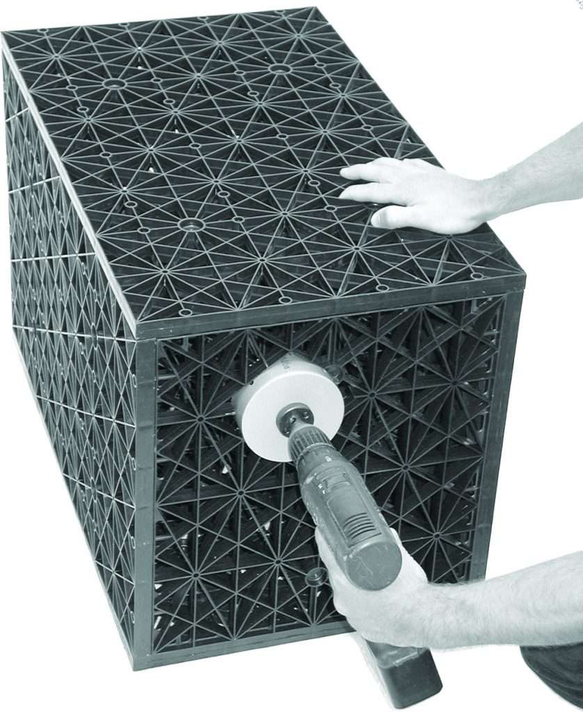 Infiltratiebox voor regenwater 250 Liter Infiltratiebox voor regenwater aansluiten op hwa aansluiting