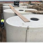 Versicherungsschacht aus Beton zur Versickerung von Regenwasser 20.000 Liter Zakputten 20.000 L van beton voor infiltratie